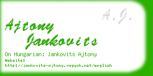 ajtony jankovits business card
